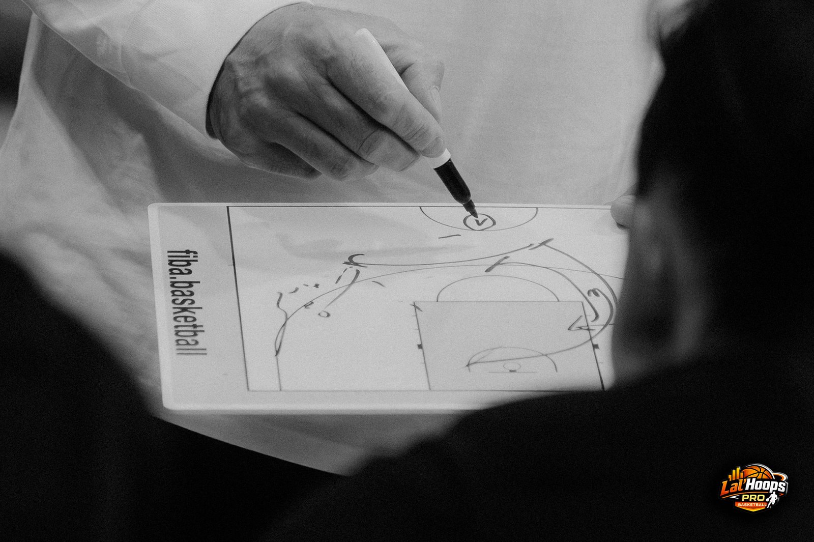 Coach Lal'Hoops en briefing d'équipe